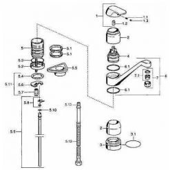 Jeu De Joints Pour Mitigeur D'évier HANSAPRADO, TWIST, Et POLO HANSA -HANSA Soldes 1153193 3