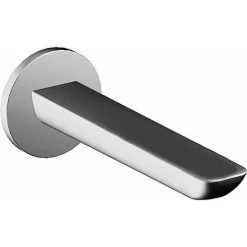 Hansa Hansaligna Bec Déverseur Pour Baignoire, Avec Rosaces Rondes Et Carrées, Saillie : 180mm, Chrome, 06822102 - 06822102