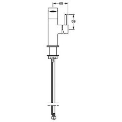 Hansa Hansatwist, Robinetterie De Lavabo, Avec Vidage, Levier à Bille, Raccordement : Tubes En Cuivre, Saillie : 121mm, 09092185 - 09092185 -HANSA Soldes 20203406 3