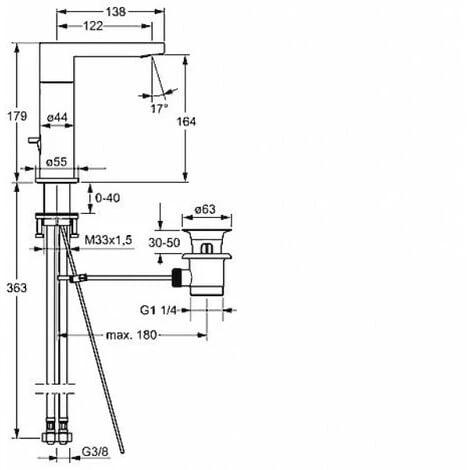 Hansa Hansatwist Robinet De Lavabo, Avec Douchette Fonctionnelle, Levier à Bille, Sans Vidage, Saillie : 121mm, 09302205 - 09302205 4 Hansa Hansatwist Robinet De Lavabo, Avec Douchette Fonctionnelle, Levier à Bille, Sans Vidage, Saillie : 121mm, 09302205 - 09302205 – Image 2