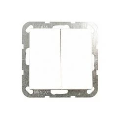 HANSA Interrupteur-poussoir Double System 55 Blanc Pur Brillant