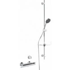 Hansa Ensemble De Rénovation Support Mural Coulissant Avec Vanne De Douche Thermostatique Avec Fonction Thermo Cool Douche à Main 1 Avec Porte-savon Chrome - Chrome -HANSA Soldes 38907364 3