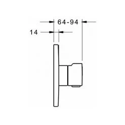 Hansa Mix Set De Couvercles Centraux Pour Thermostat Rond Sans Déviateur Chromé - Chromé -HANSA Soldes 38911180 5