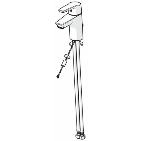 Hansa Polo Mitigeur De Lavabo Avec Bec Fixe 10.3cm Avec Chaîne D'évier Chrome - Chromé 7 Hansa Polo Mitigeur De Lavabo Avec Bec Fixe 10.3cm Avec Chaîne D'évier Chrome - Chromé – Image 5