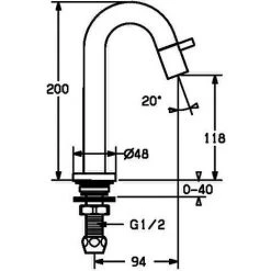 Robinet Pilier HANSANOVA STYLE DN 15, Saillie 94 Mm 5093810184 -HANSA Soldes 45078510 4