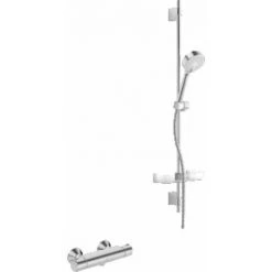 Hansa Micra Ensemble Rénovation Douche Mitigeur Thermostatique Avec Basicjet 92cm Chrome - Chrome -HANSA Soldes 45985048 3