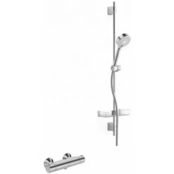 Hansa Micra Ensemble Rénovation Douche Mitigeur Thermostatique Avec Basicjet 92cm Chrome - Chrome -HANSA Soldes 45985048 4