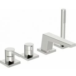 Hansa Hansaloft Robinetterie De Baignoire, Set De Montage Final, 4 Trous, Saillie 185mm, 57752483 - 57752483