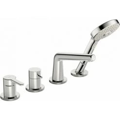 Hansa HANSADESIGNO Style Mitigeur De Bain, 4 Trous, Saillie 190mm, 53122063 - 53122063