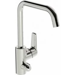 Hansa HANSAPOLO Robinet De Cuisine Avec Vanne De Rinçage, Robinet Darrêt, Saillie 200mm, 51591193 - 51602293