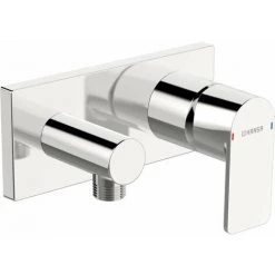Hansa HANSASTELA Set De Finition Robinetterie De Douche Mitigeur Monocommandé, Coude De Raccordement Mural, 44569573 - 44569573