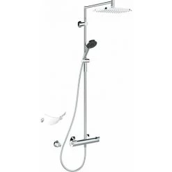 Hansa Hansafit Système De Douche, Réglable, 1200mm, 3 Jets, Douche De Tête 257x197mm, Saillie 485mm, 65159101 - 65159101